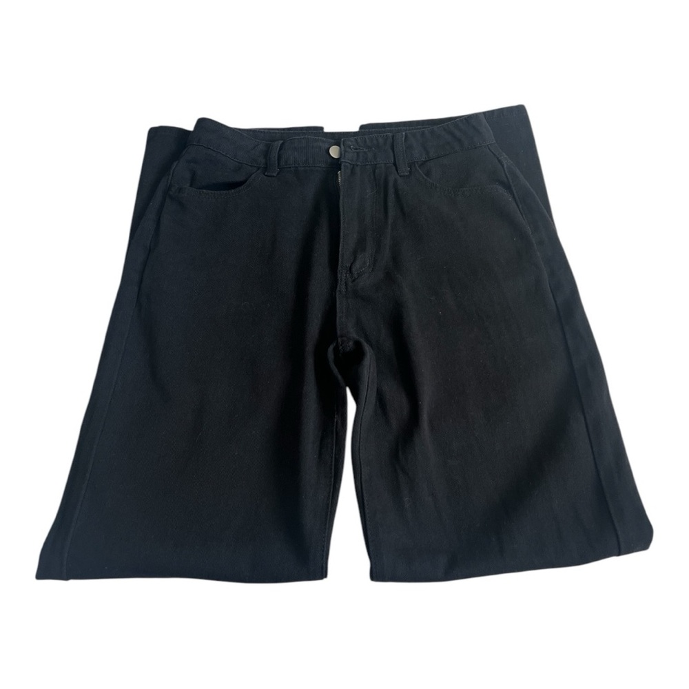 Black Vintage Jeans Simple Loose Size M (6) Straight Leg.